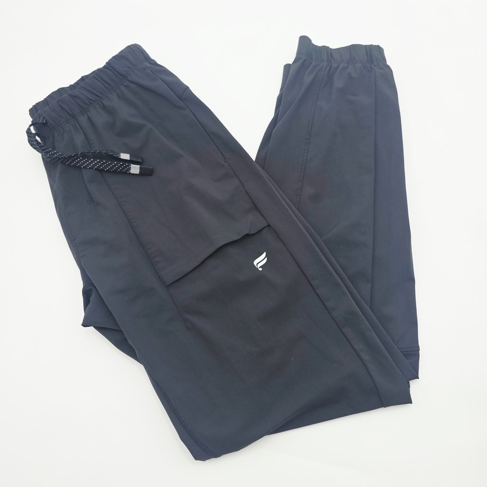 Fabletics Men S The One Activewear Joggers Black Elastic Waist Drawstring Pants